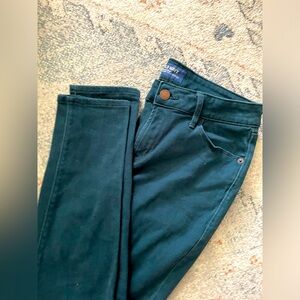 Old Navy teal skinny jeans